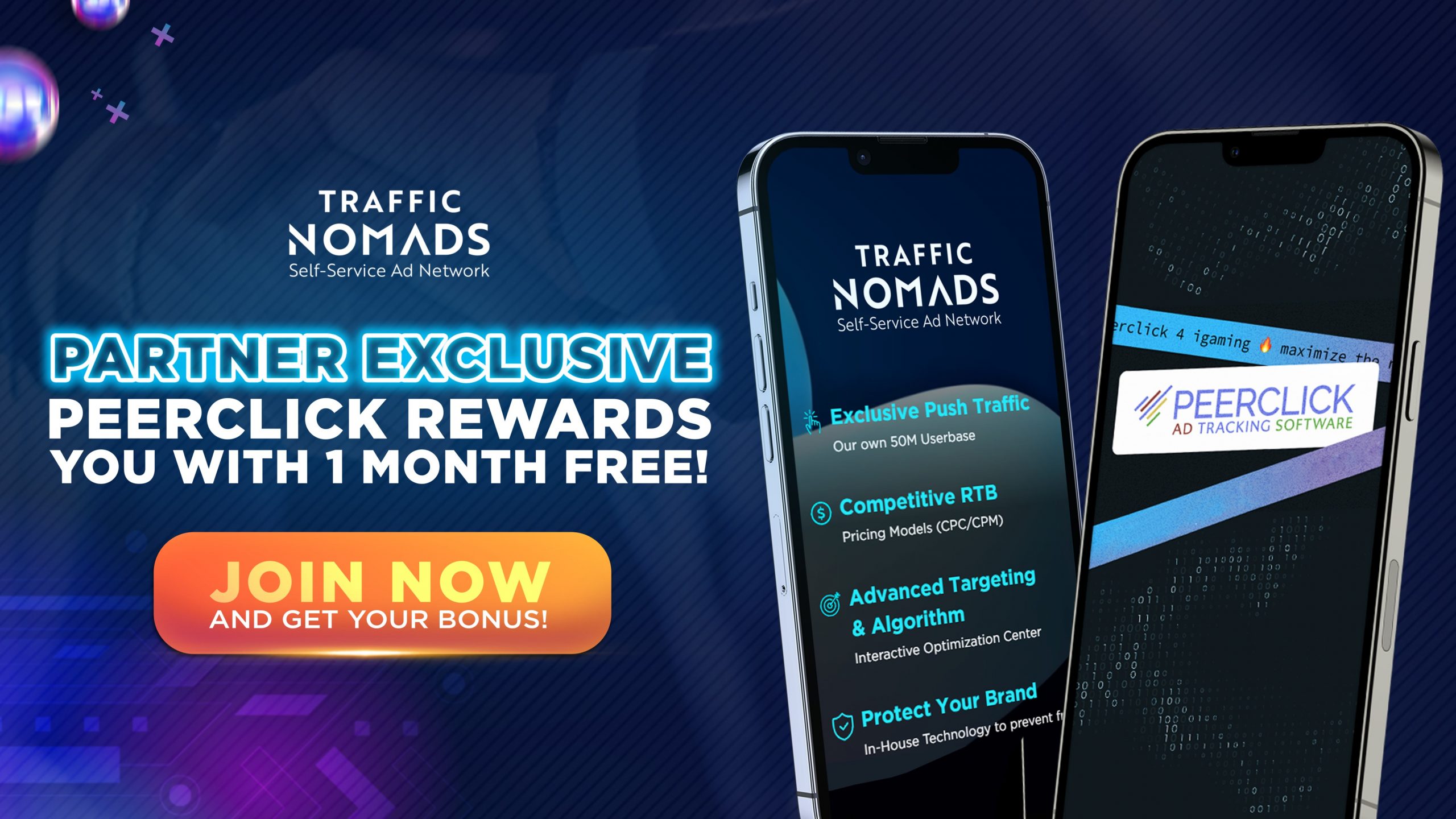 New Partners: Traffic Nomads & PeerClick